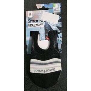 NWT SmartWool Everyday Women's Fit No Show Height Zero Cushion Socks Black Gray